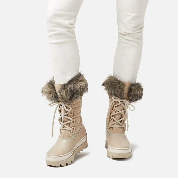 joan of arctic next faux fur waterproof snow boot sorel